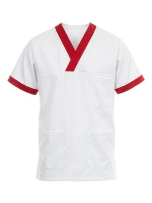 Casacca unisex collo a V sciallato settore medico ospedaliero