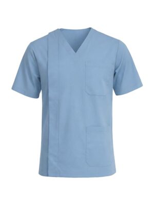 Giacca unisex con allacciatura laterale per settore medico ospedaliero