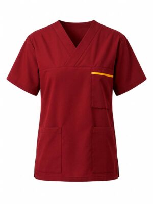 Casacca donna per sala operatoria a maniche corte colore rosso