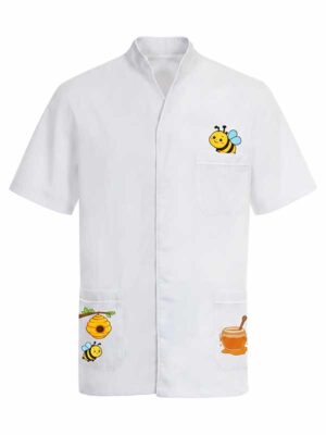 Giacca pediatrica unisex collo a listino fronte