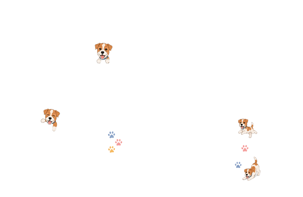 Grafiche personalizzabili per camici pediatra con cagnolini