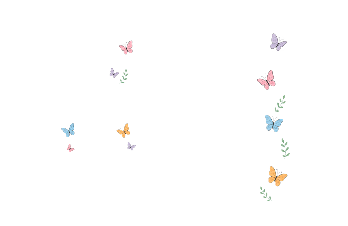 Grafica personalizzabile camici pediatra farfalle